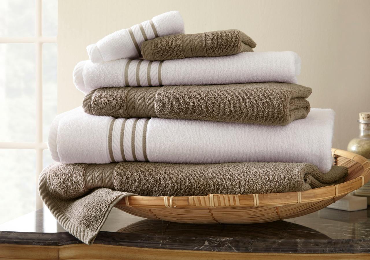 Modern Threads 6-piece Quick Dry Stripe Towel Set | Shop Premium Outlets