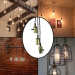 Vintage Triple Light Sockets Pendant Hanging Light Cord Kit Plug-in Light  Fixture with On/Off S… | Hanging pendant lights, Industrial light fixtures,  Hanging lights